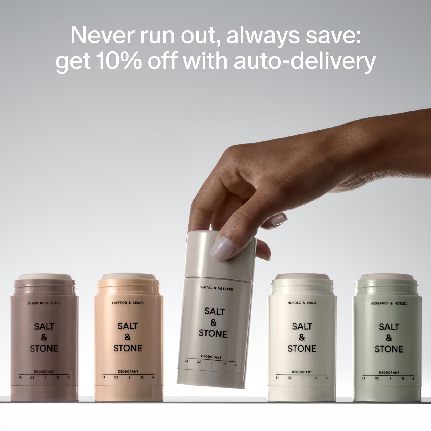 Salt & Stone being unboxed with recyclable packaging showing sustainability benefit