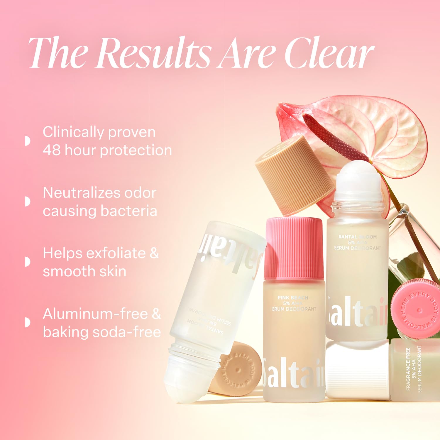 Saltair close-up of roll-on applicator demonstrating smooth, even serum application