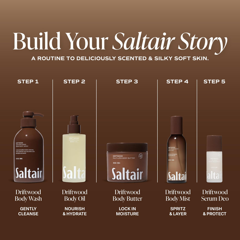 Saltair label close-up highlighting vegan and paraben-free benefit