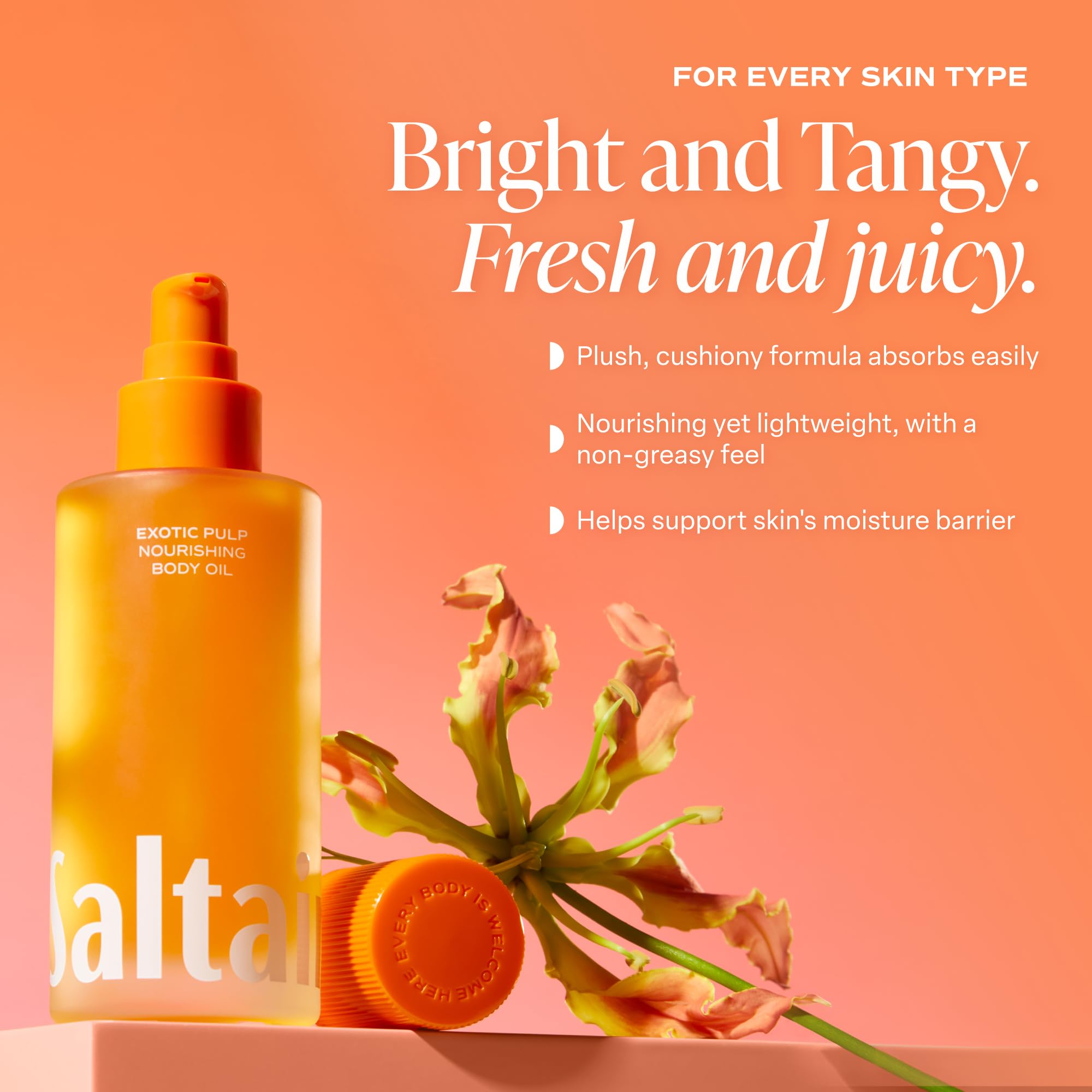 Saltair applied to hands illustrating smooth absorption and silky feel
