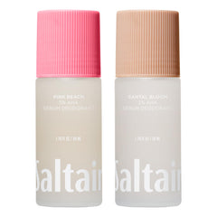 Saltair front packaging showing two signature scent roll-ons and travel-ready design