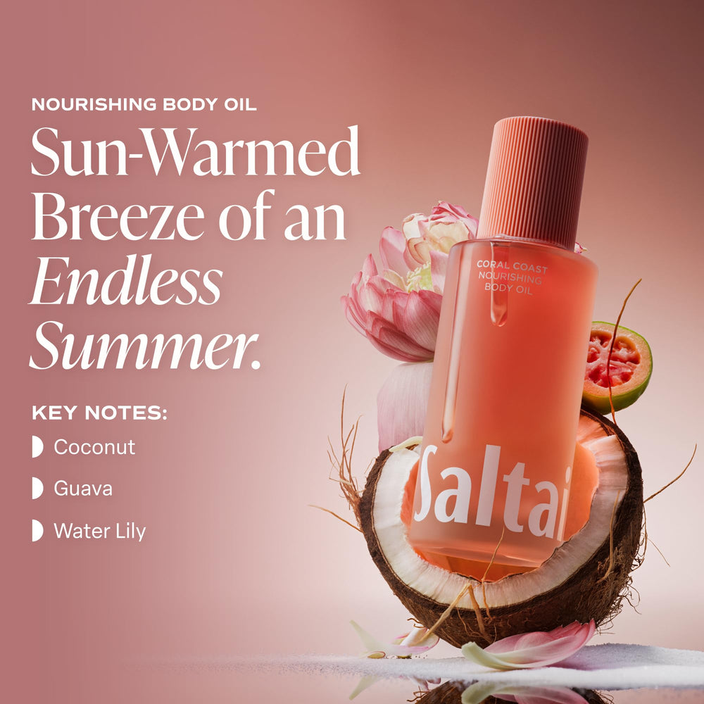 Saltair Kukui and Moringa oils close-up highlighting skin benefits