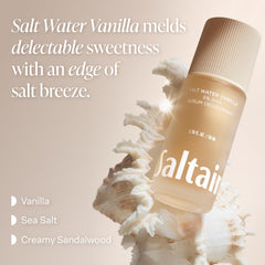 Saltair side label close-up listing ingredients and benefits for informed shoppers