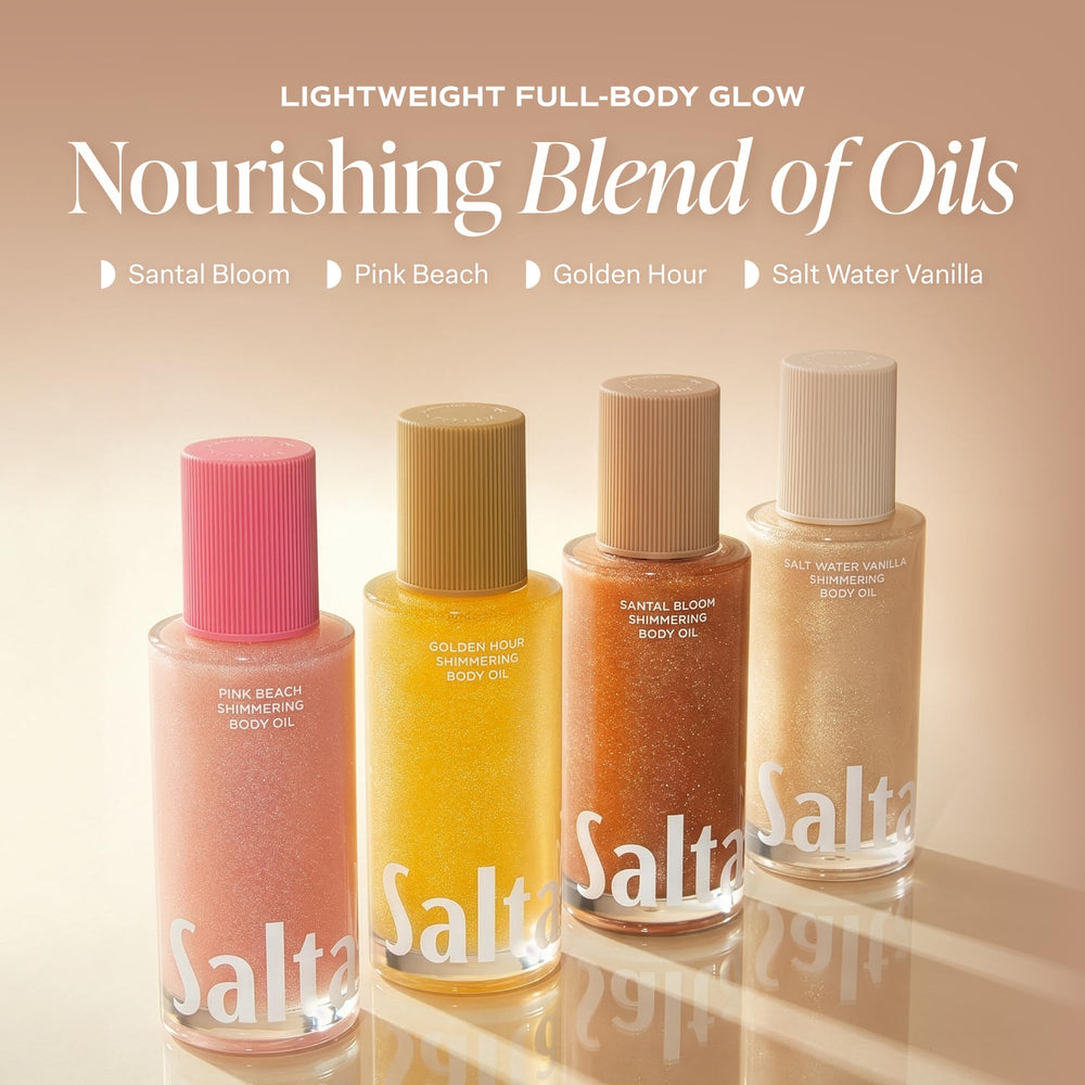 Saltair Santal Bloom swirled on skin highlighting quick absorption and glow
