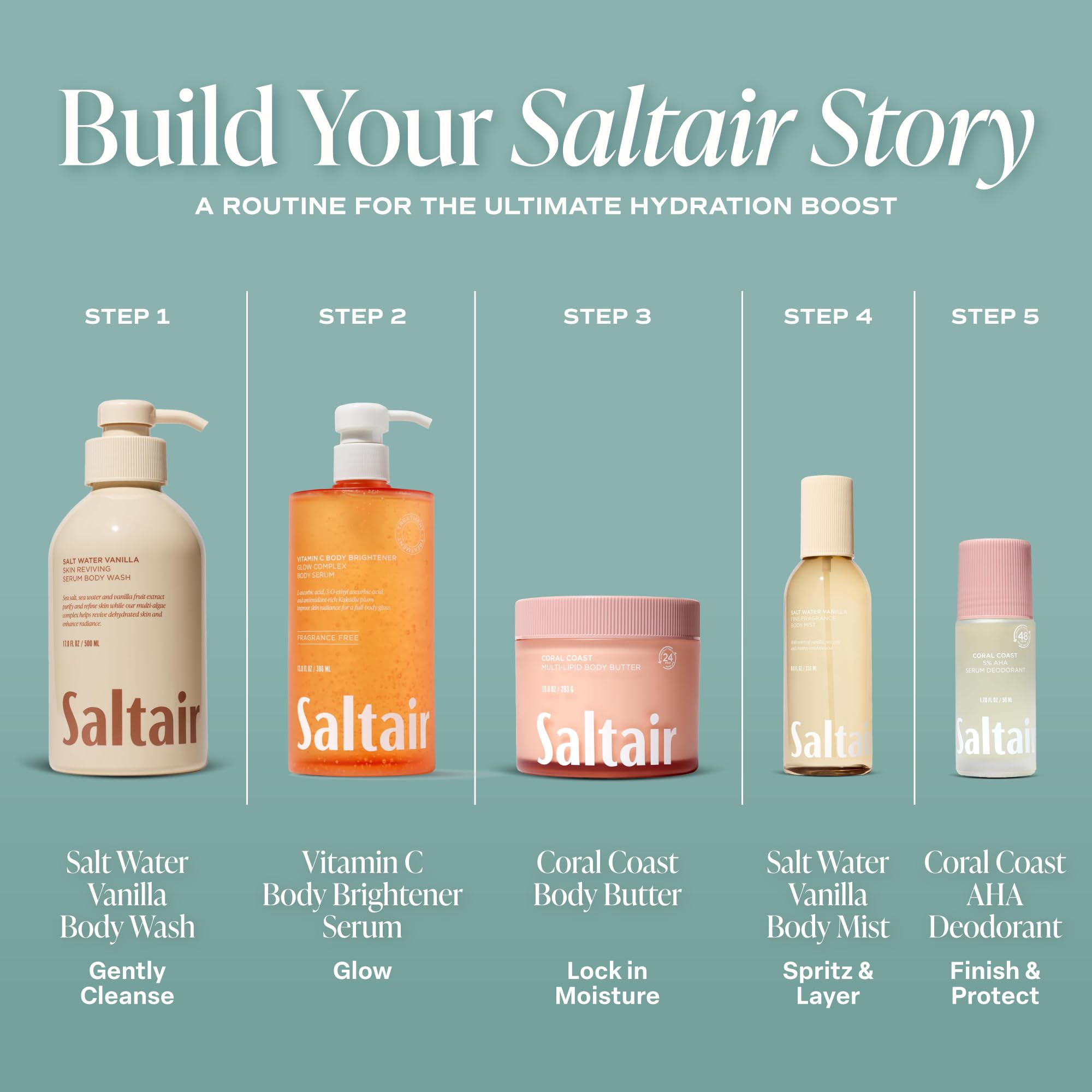 Saltair droplet on skin close detail showing lightweight absorption benefit