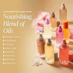 Saltair Shea Soleil warmed in palm illustrating quick absorption and spread benefit