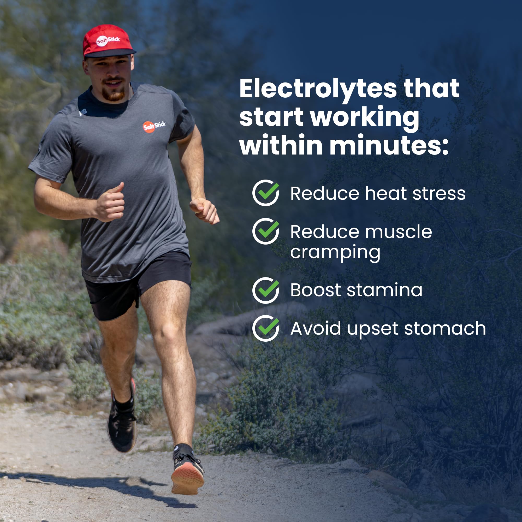 SaltStick tablets in hand ready to chew for fast electrolyte replacement