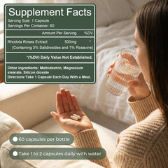 Salvora single capsule opened to reveal standardized extract powder