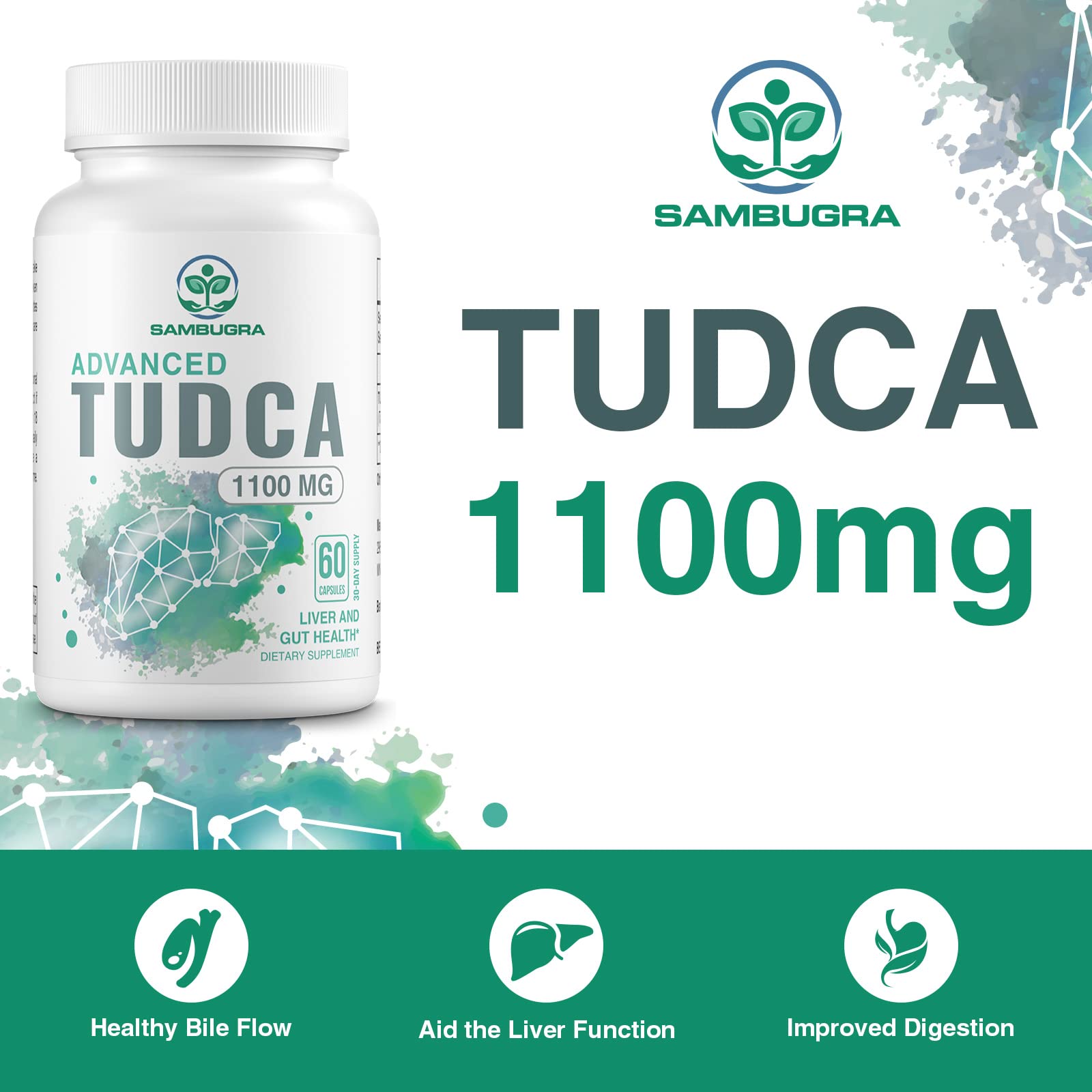 Sambugra bottle open with capsules visible for clear contents reassurance