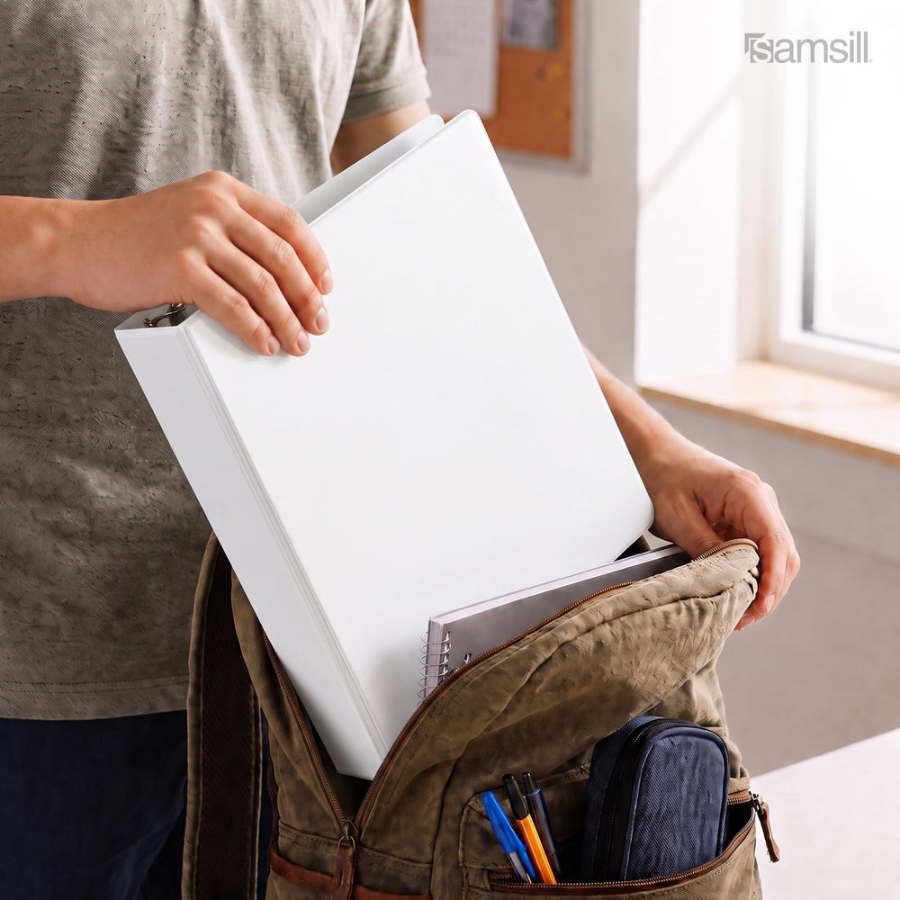 Samsill four-pack packaging display for bulk organization and value purchase