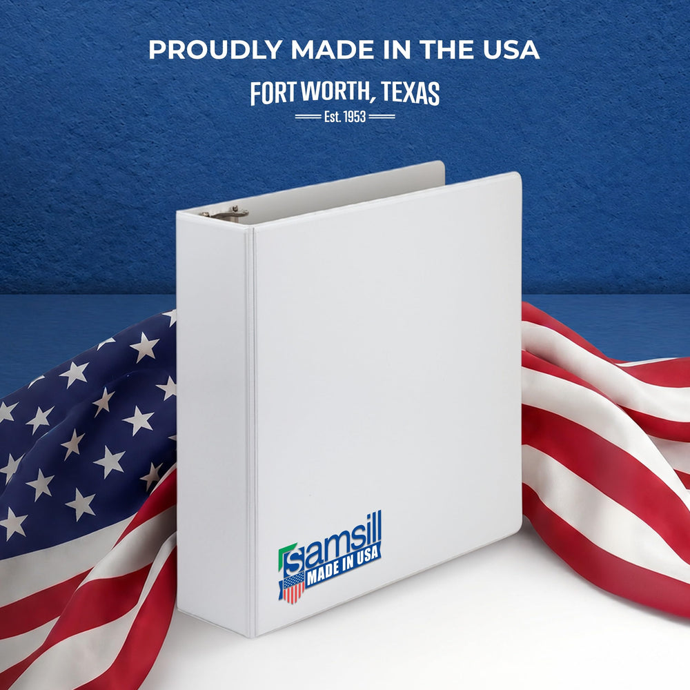 Samsill binder used as recipe binder in kitchen setting for convenient meal planning