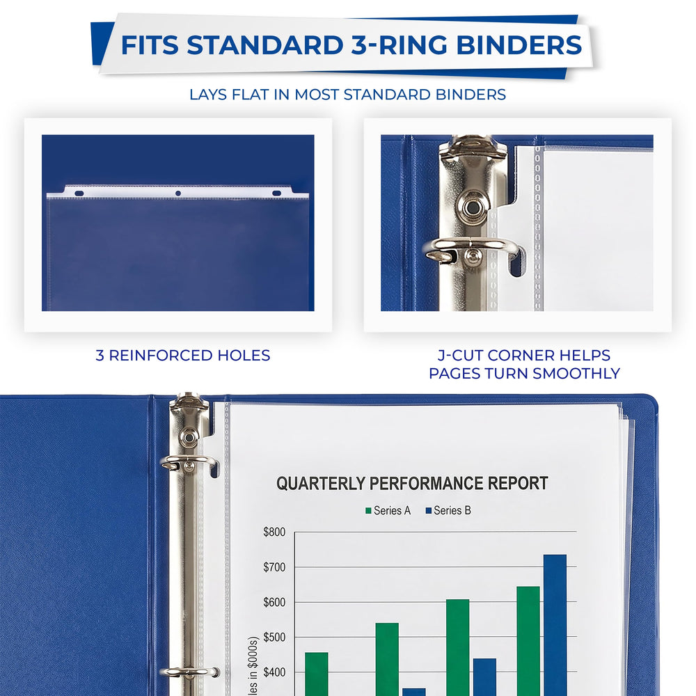 Samsill protector next to ruler demonstrating exact 8.5x11 size