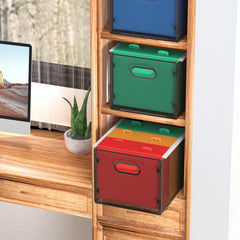 samstar side profile highlighting built-in handle for portable storage