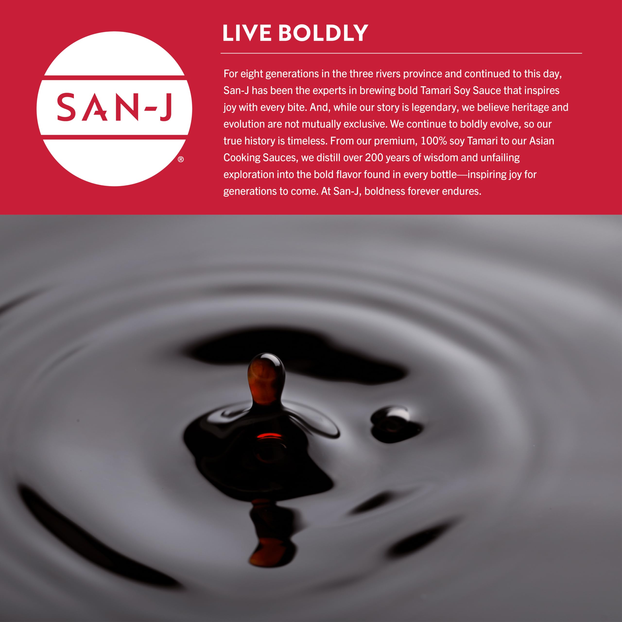 San-J tamari lite ingredient label close-up highlighting organic non-GMO