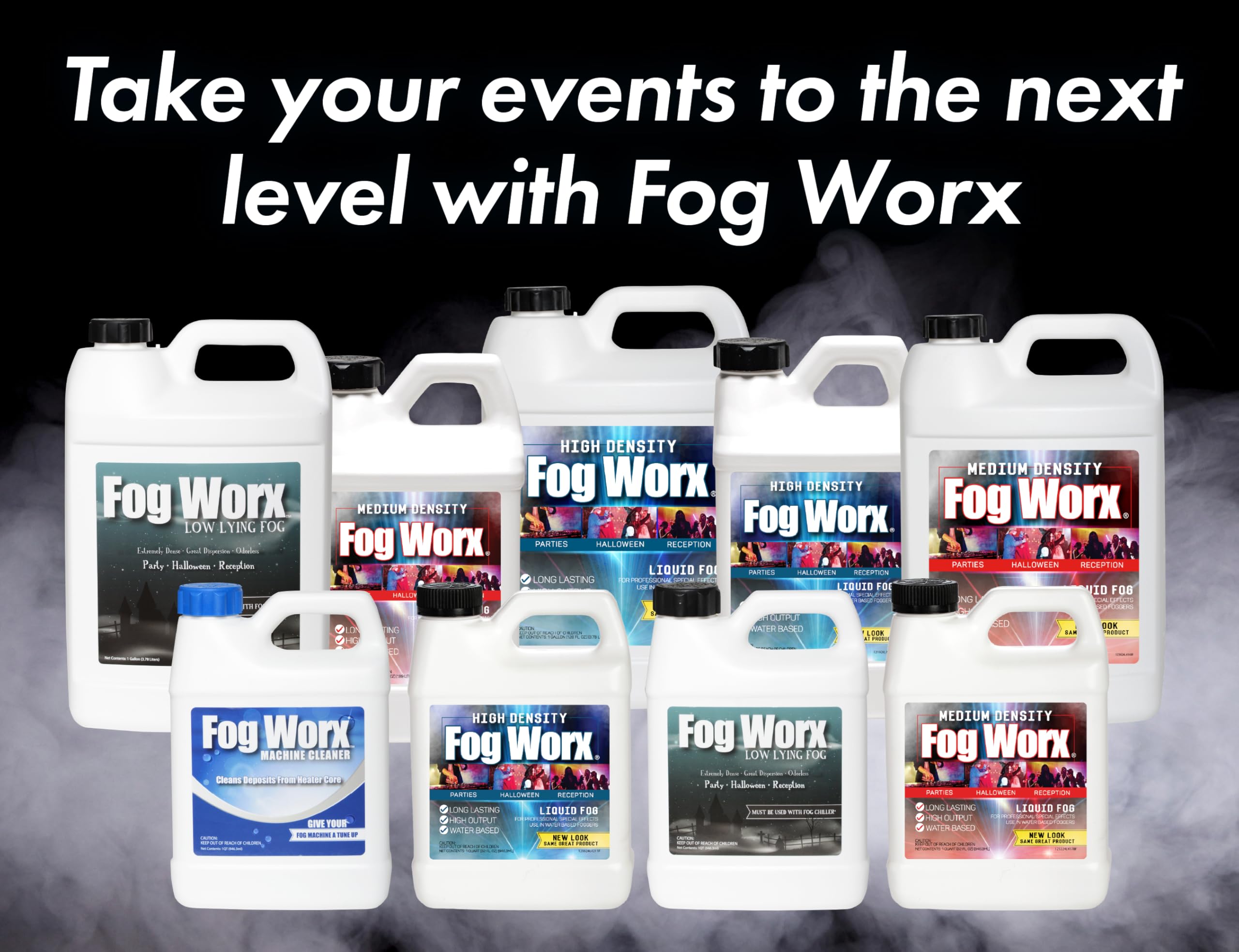 Sanco Industries FogWorx on stage floor closeup showing minimal residue after use