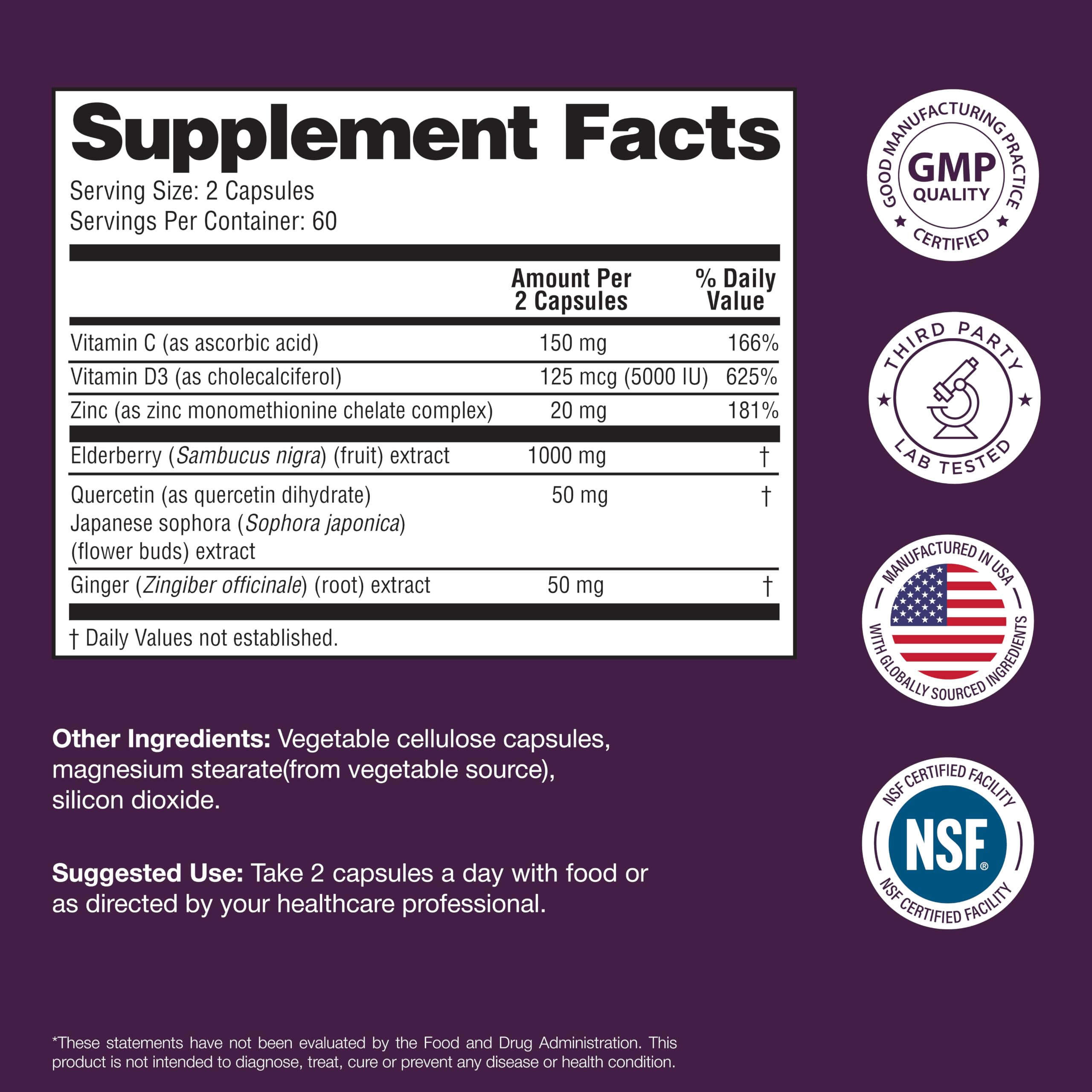 Sandhu's NSF-GMP quality seal label close-up indicating third-party tested confidence