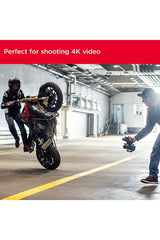 SanDisk Extreme label close-up highlighting U3 V30 A2 ratings for fast recording