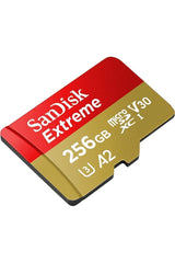 SanDisk Extreme next to a ruler showing compact microSDXC size for portable capacity