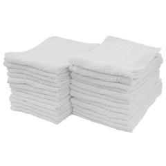 S&T INC. front pack of 24 cotton terry towels showing quantity and size for convenience