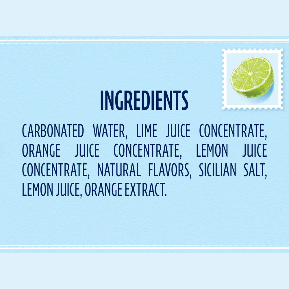 Sanpellegrino CIAO Lime 24-pack stacked to show bulk convenience for gatherings