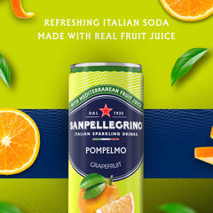Sanpellegrino pouring into glass with ice demonstrates refreshing serving benefit