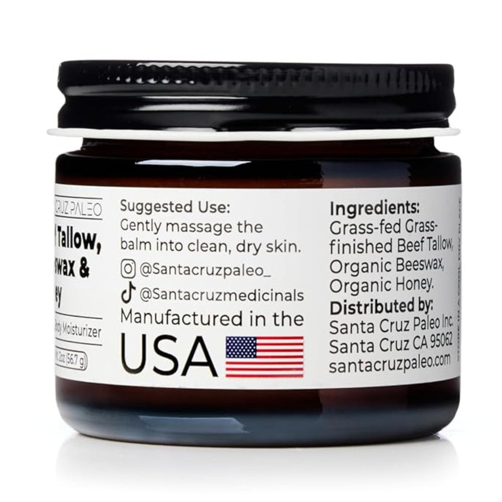 Santa Cruz Paleo next to coin showing 2 oz scale and travel convenience benefit