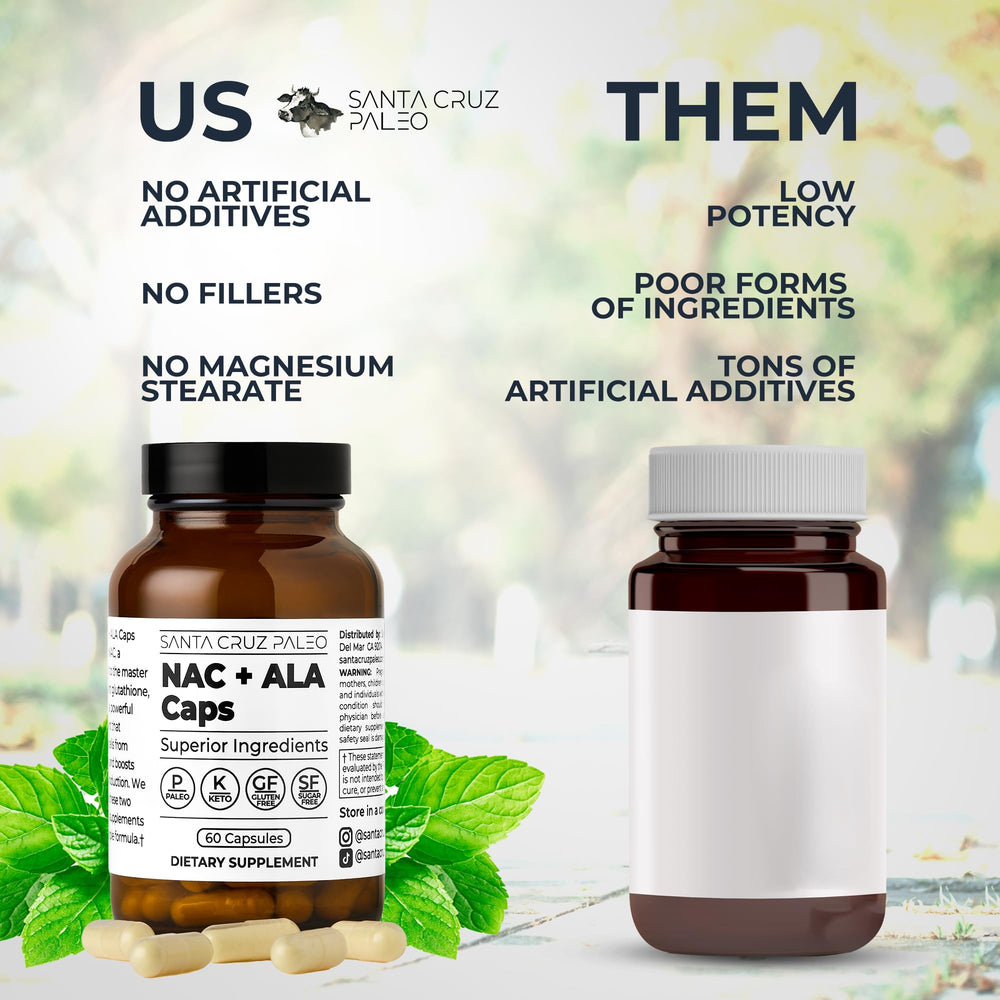 Santa Cruz Paleo capsules on spoon showing simple dosing convenience benefit