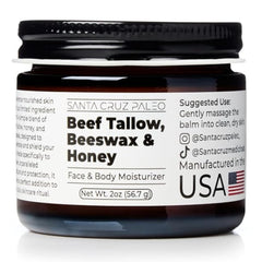Santa Cruz Paleo jar front view showing clean organic packaging benefit: clarity