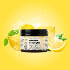 Open Santa Cruz Paleo Lemonade tub with visible powder, ready to scoop for quick hydration