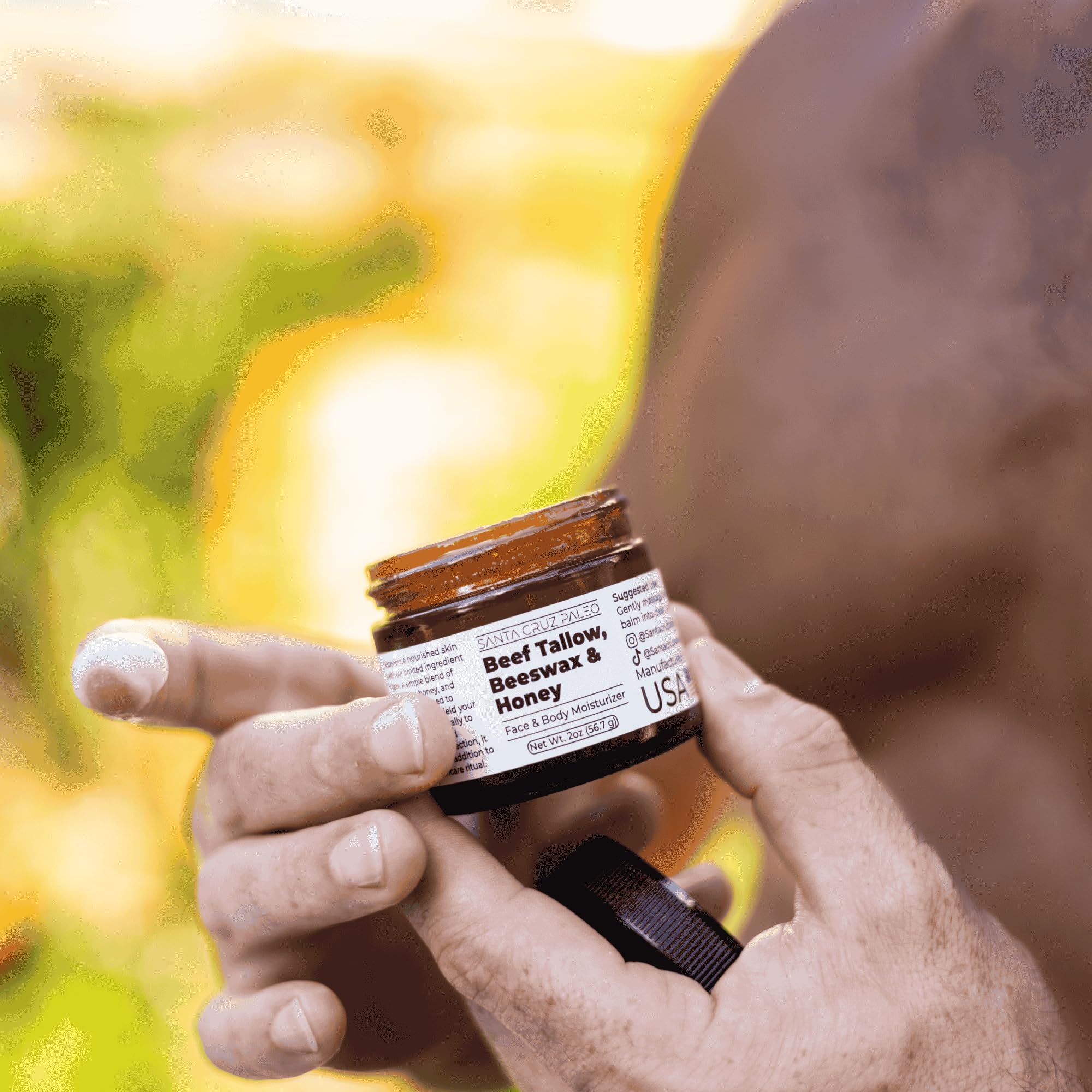 Santa Cruz Paleo jar with ingredient card showing minimalist clean formula benefit