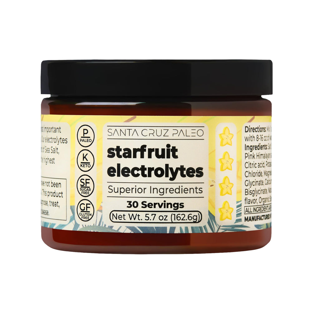 Supplement label detail on Santa Cruz Paleo showing Himalayan pink salt and magnesium glycinate