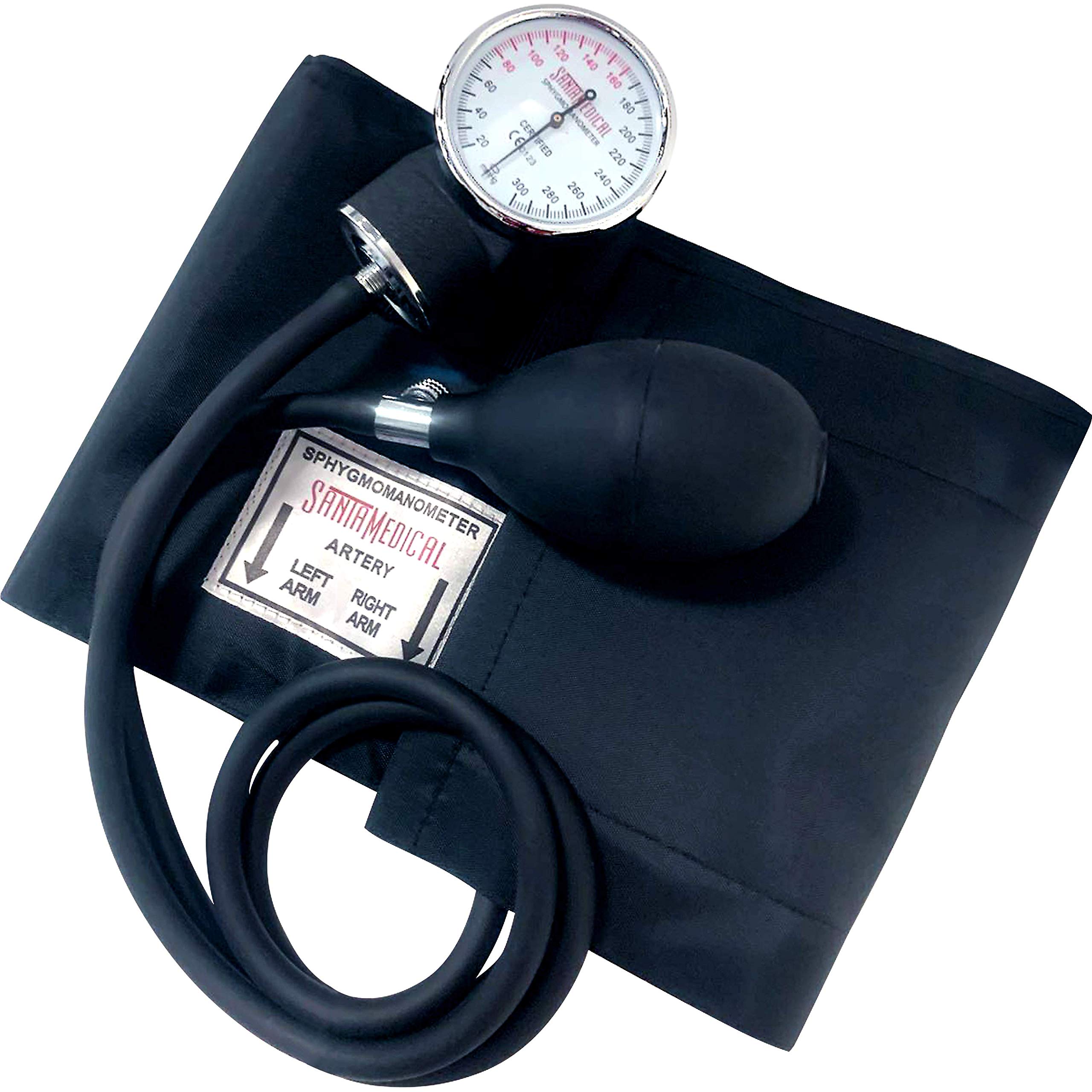 Santamedical scale comparison with ruler indicating compact, portable size advantage