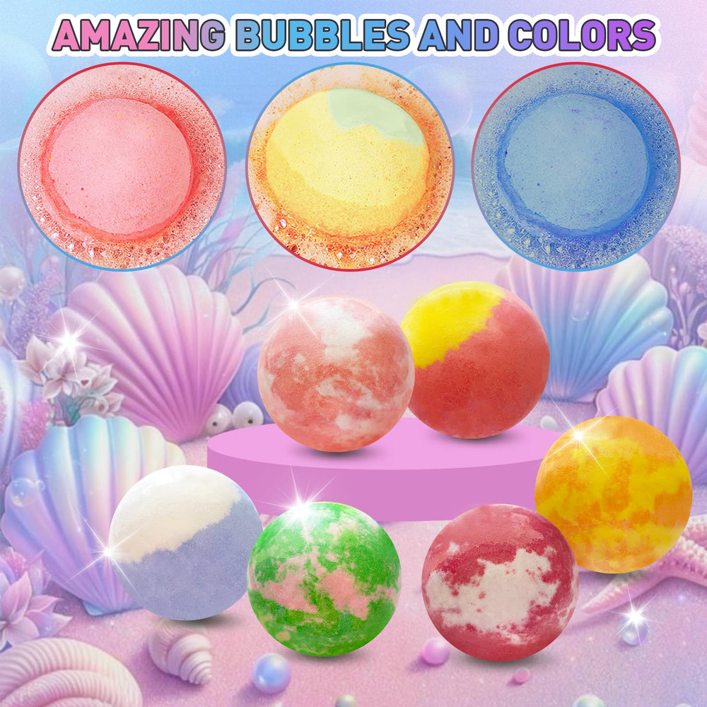 Santrela bath bomb held in hand for scale, shows child-friendly small toy size