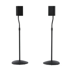 SANUS front view of speaker stands showing stability and professional finish