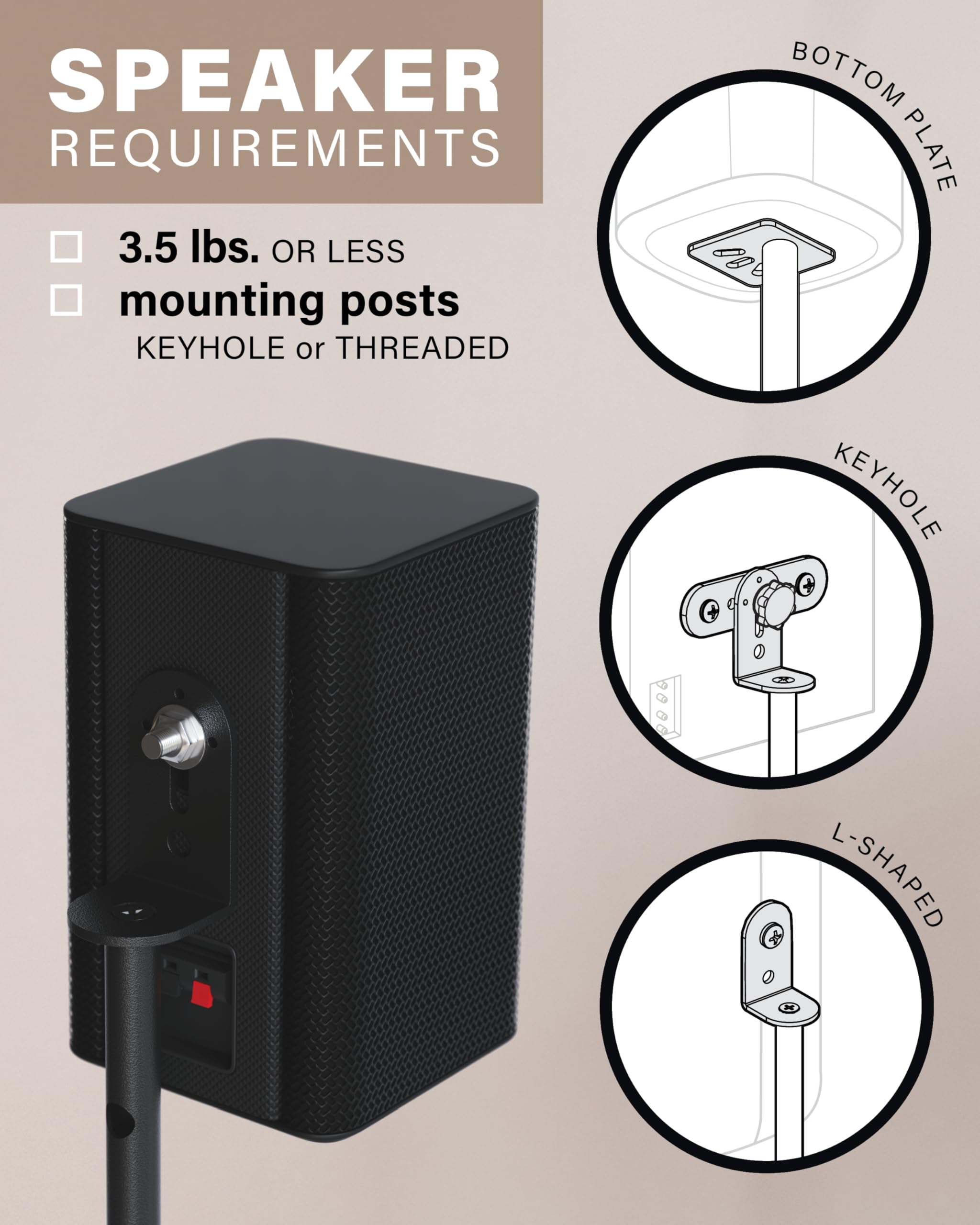SANUS twist collar height adjuster close-up for fast, tool-free customization