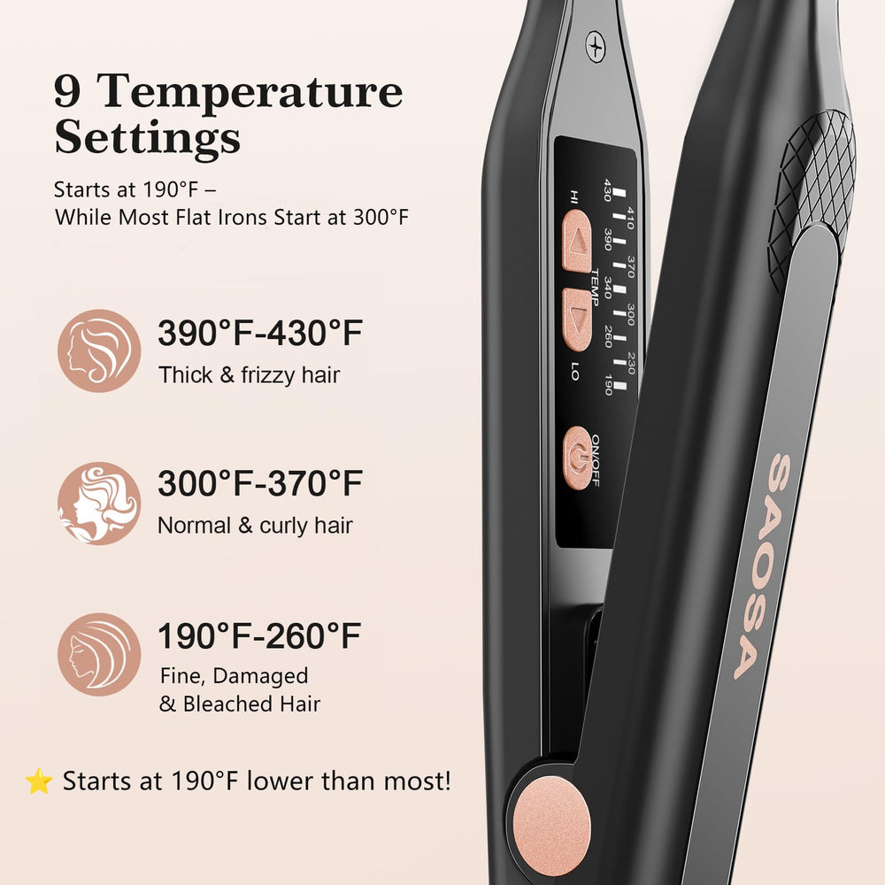 SAOSA close-up of ceramic tourmaline plate highlighting smooth, frizz-reducing finish