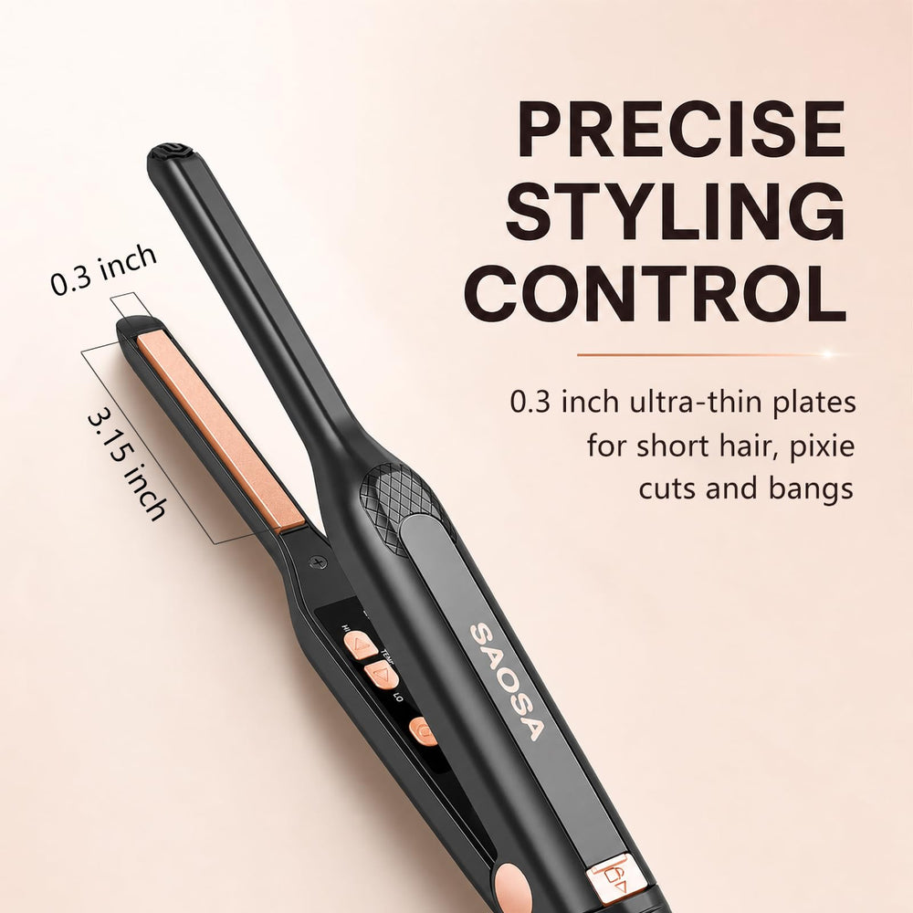 SAOSA handle and temperature controls showing nine settings for precise styling