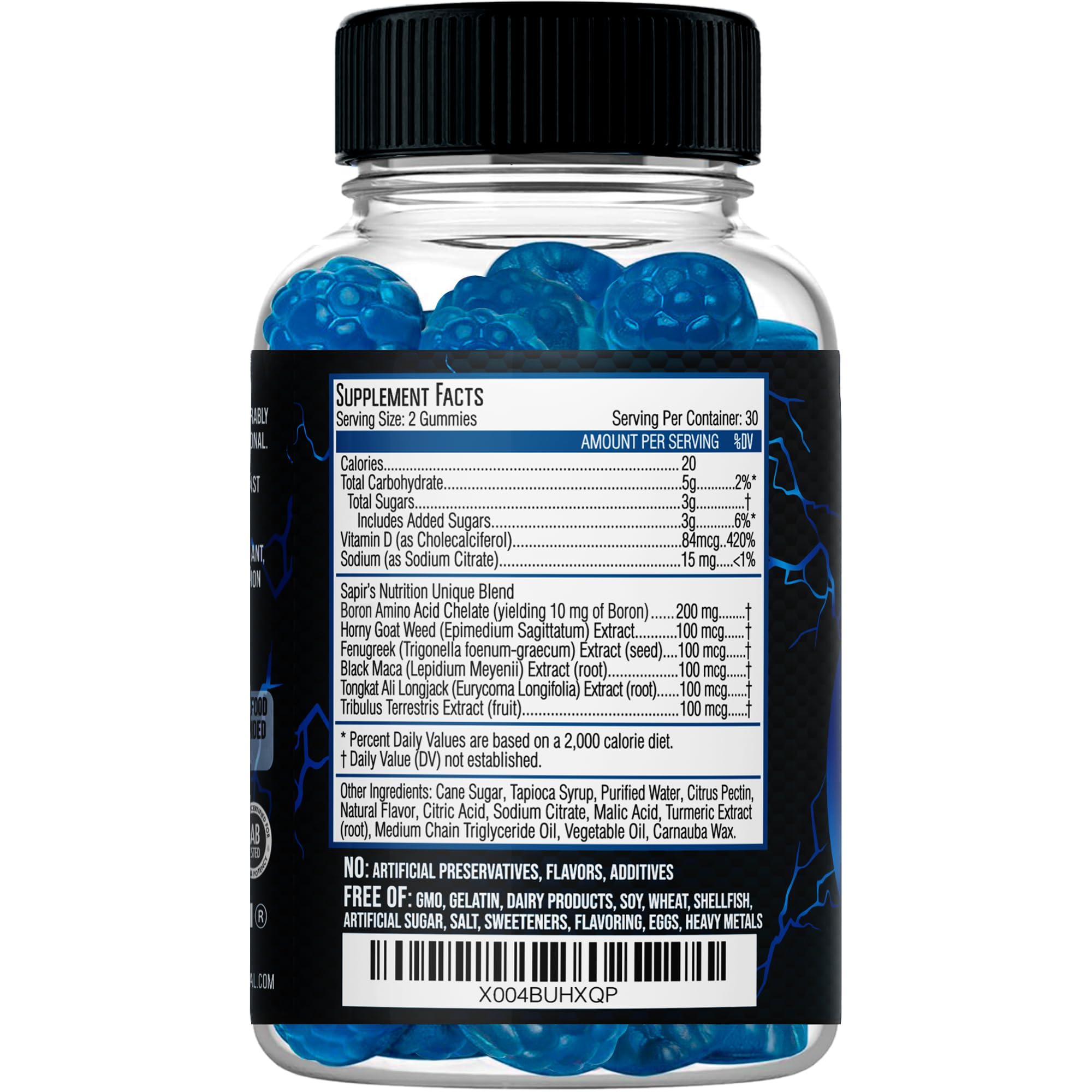 Sapir's Nutrition third-party lab report representing tested quality