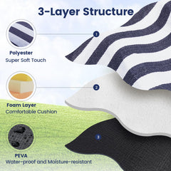 sapsisel view of PEVA waterproof backing protecting from damp ground