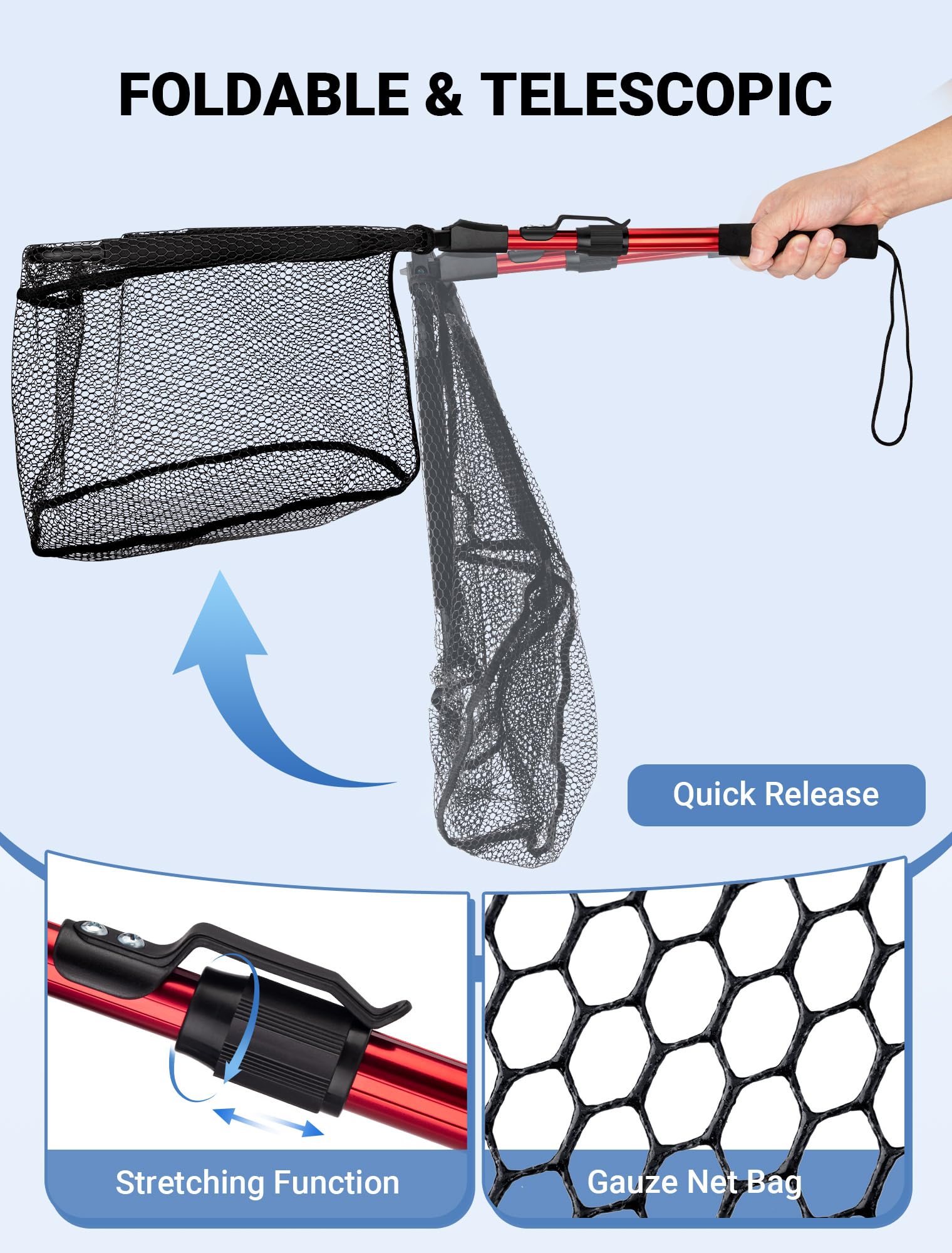 SARDVISA close-up of rubber-coated mesh protecting fish and reducing tangles