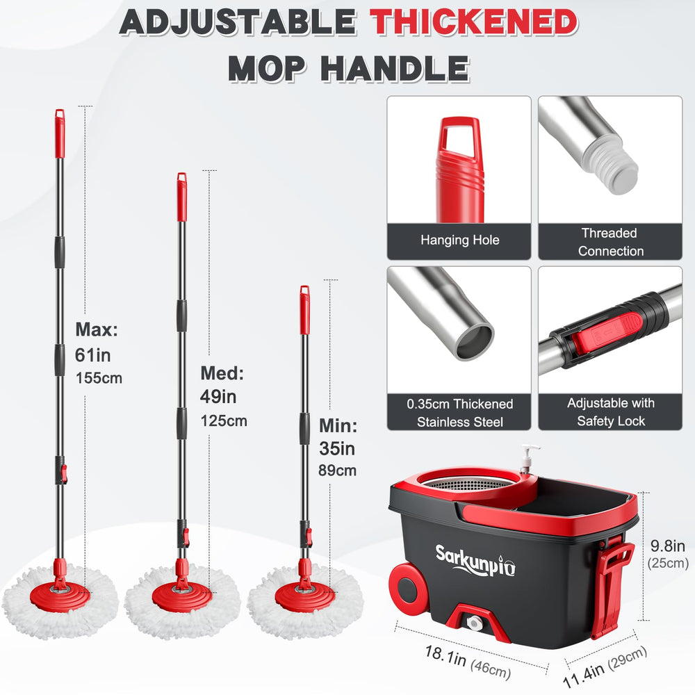 Sarkunpio stainless steel wringer detail highlighting durable construction and reliability