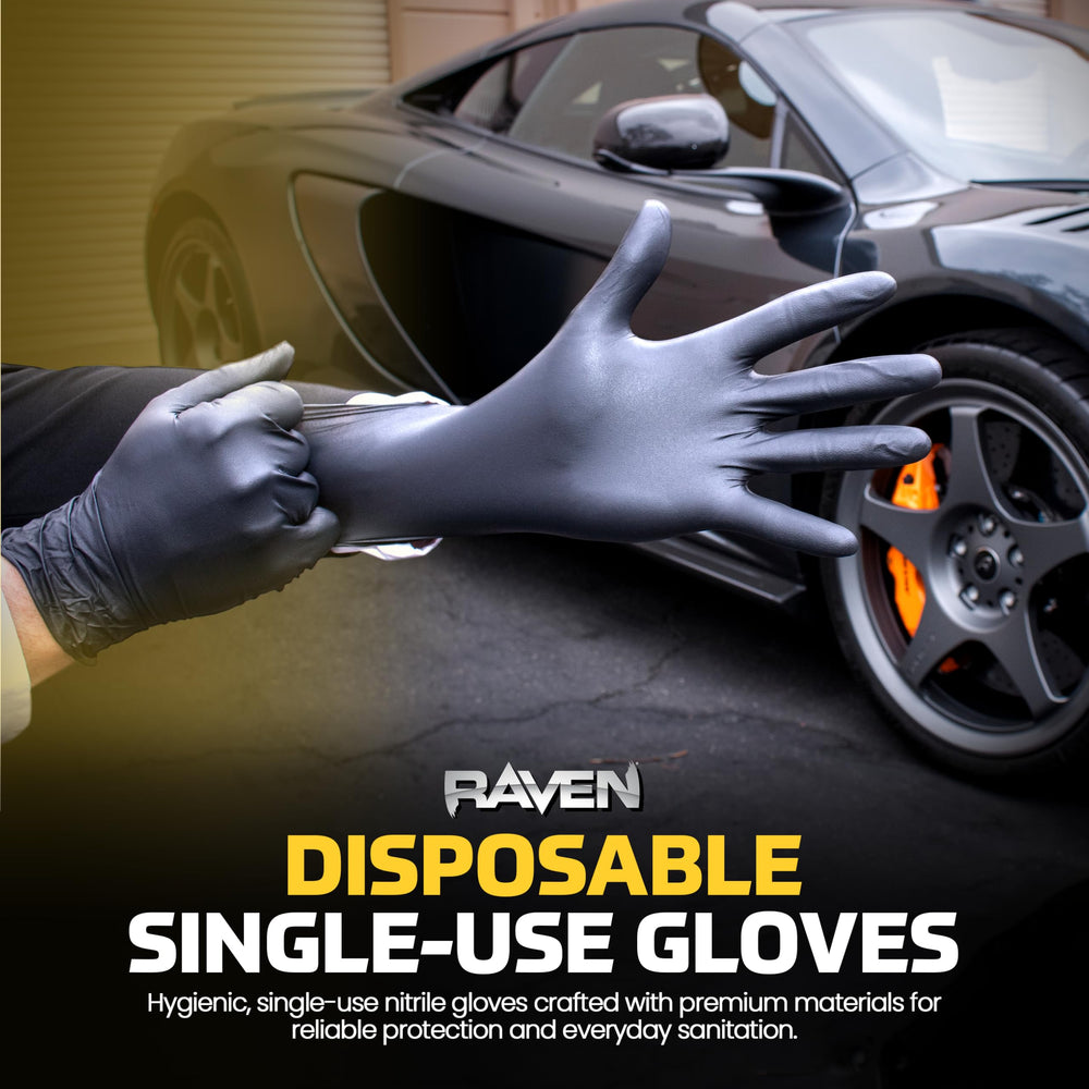 SAS Raven glove next to wrench to show 7 mil thickness and puncture resistance
