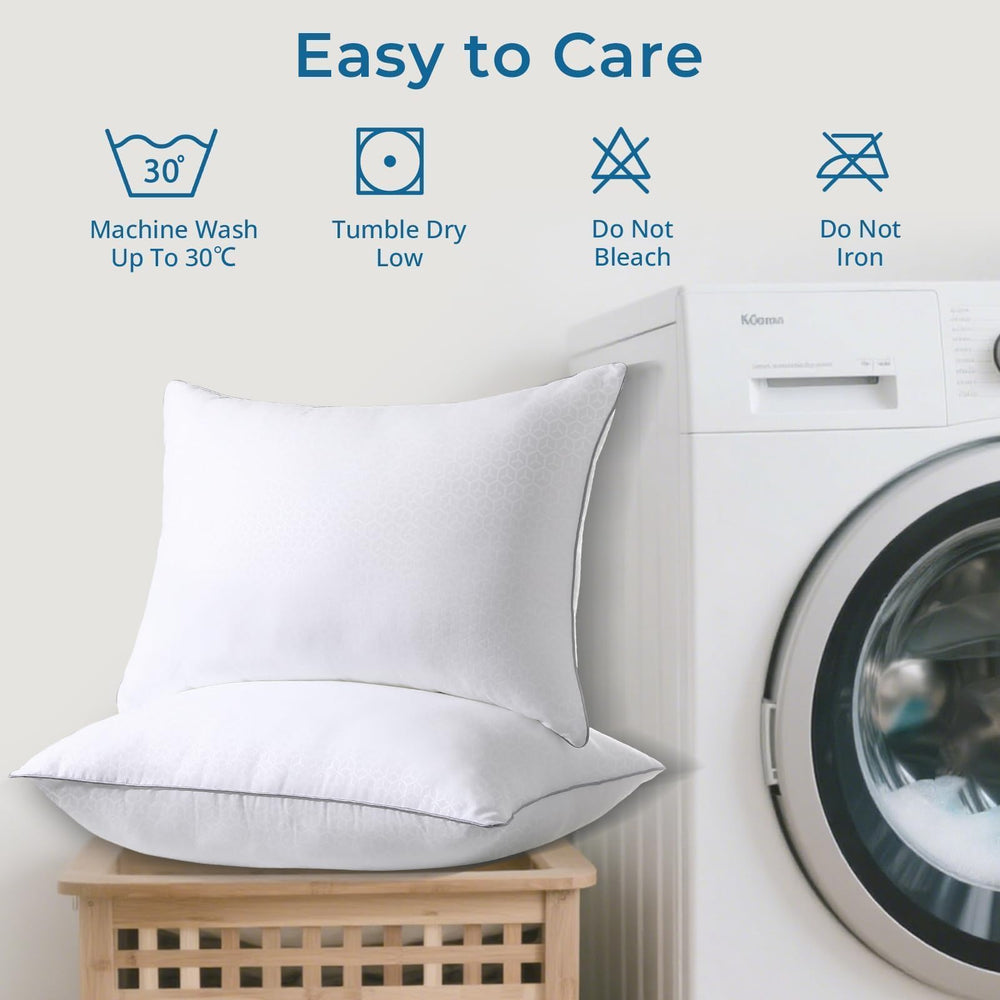 Sasttie care label showing machine-washable instructions for easy maintenance