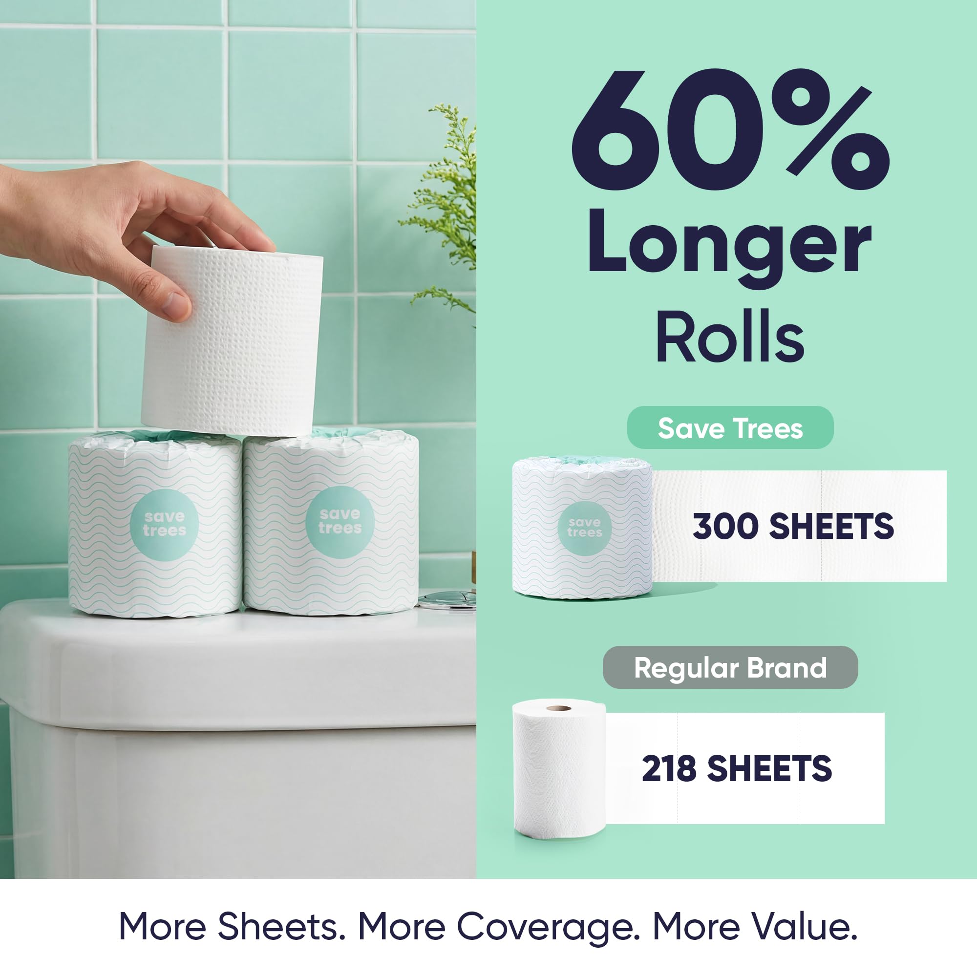 Save Trees roll in an RV bathroom illustrating septic-safe, marine use