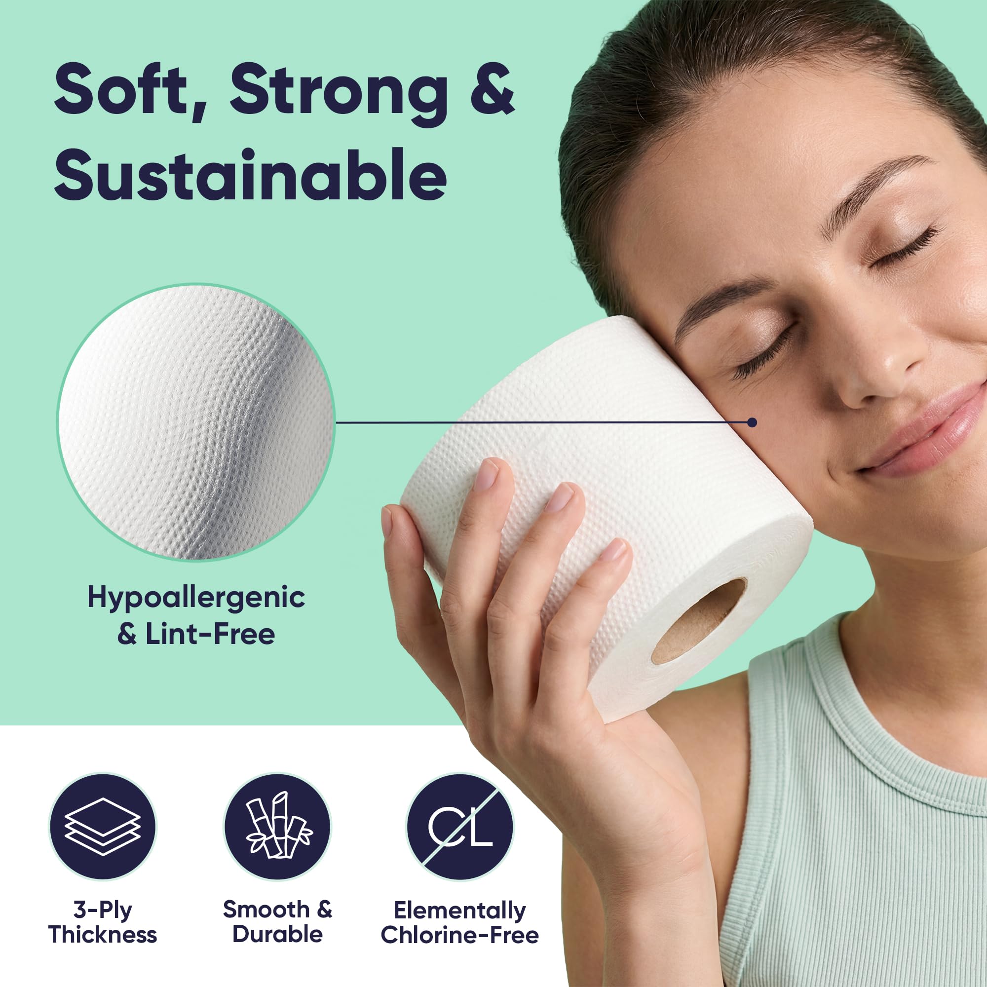 Save Trees individual plastic-free wrap detail emphasizing waste reduction