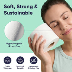 Save Trees individual plastic-free wrap detail emphasizing waste reduction