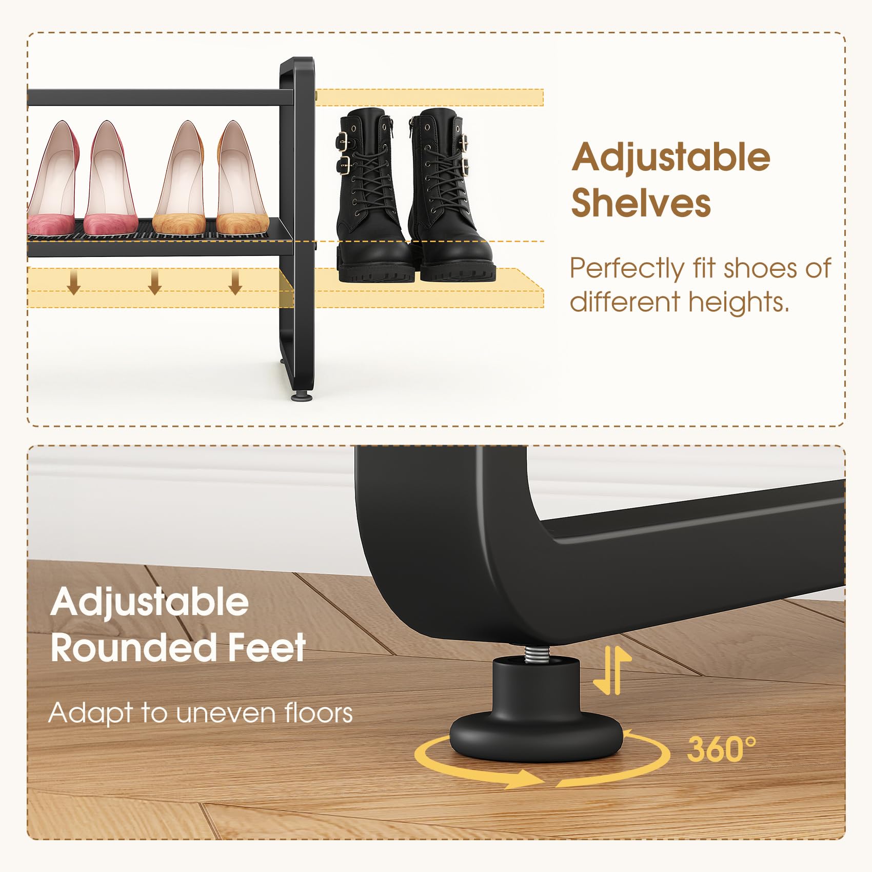 SAYZH anti-scratch feet leveling detail protecting floors and reducing wobble