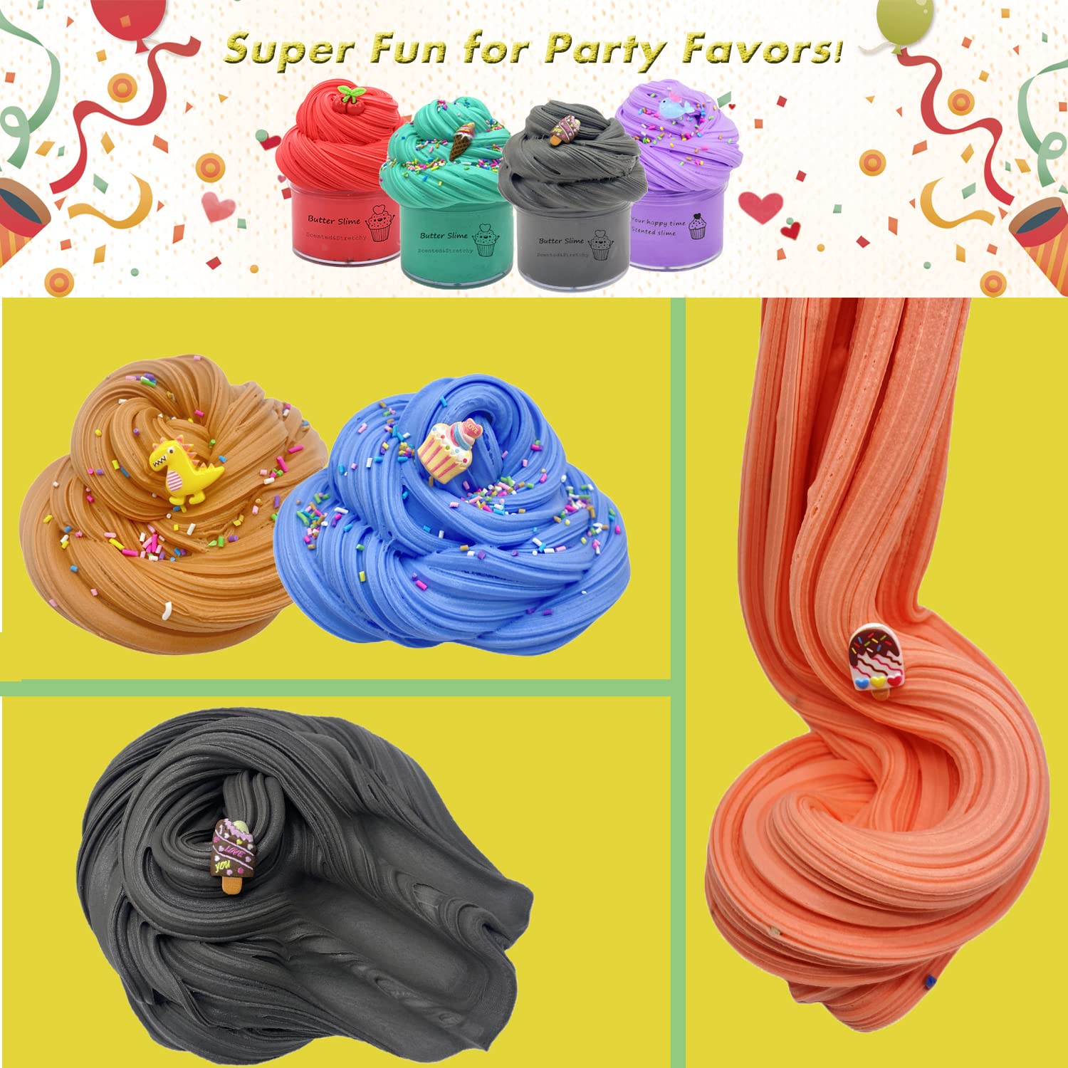 SBRBANNC slime with charms detail displaying decorative mix-and-match fun