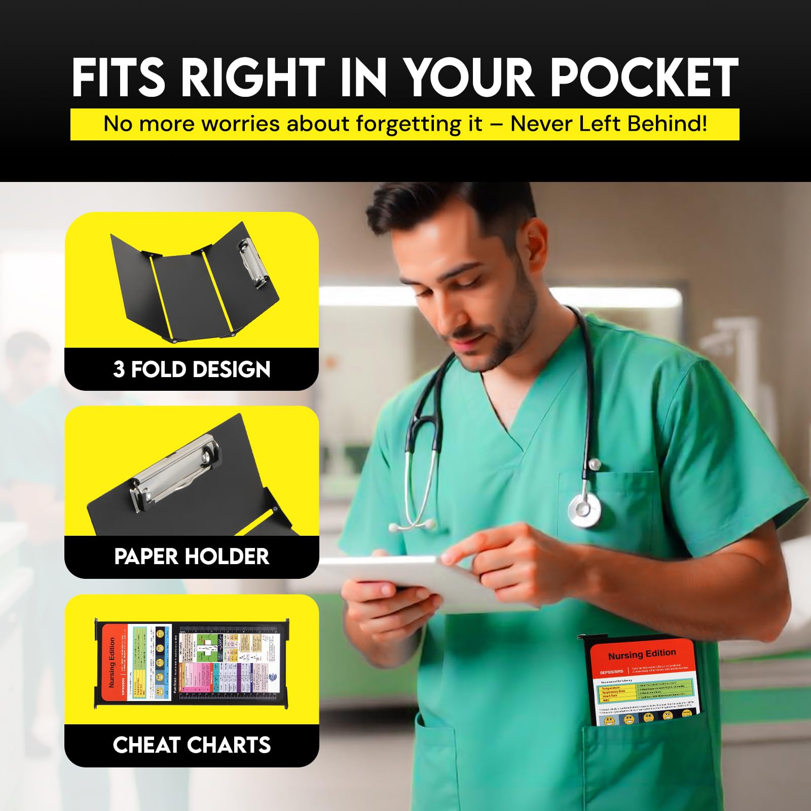 SC Printing World included medical cheat sheets displayed for fast clinical reference