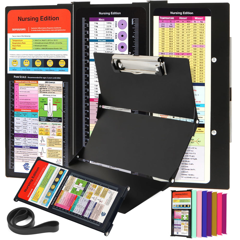 SC Printing World front view of black foldable clipboard showing professional look and portability